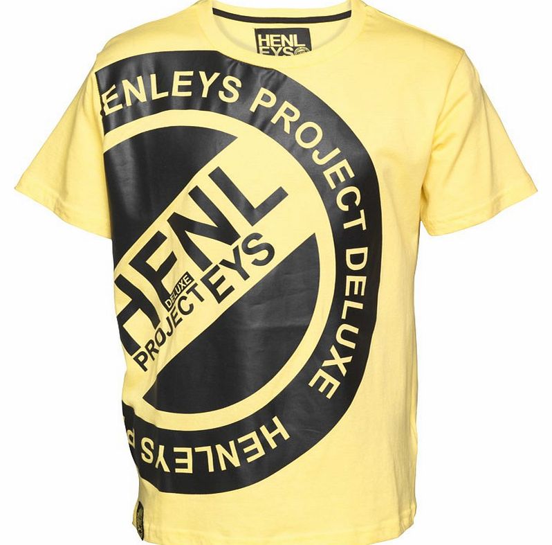 Henleys Junior Shots T-Shirt Aurora Yellow/Black