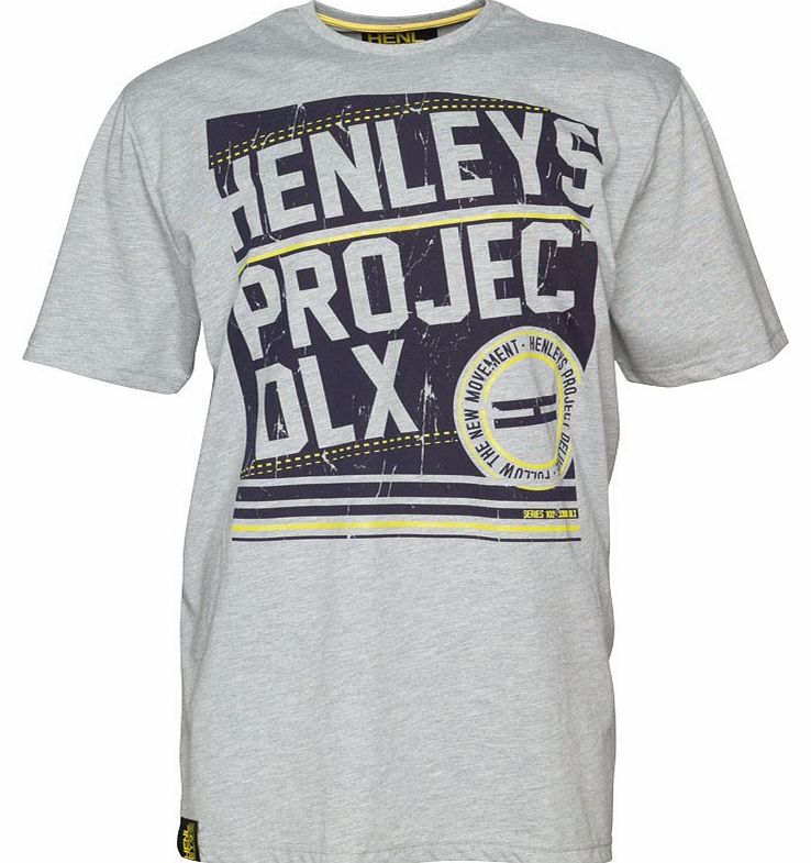 Henleys Mens Aries T-Shirt Mid Grey Marl