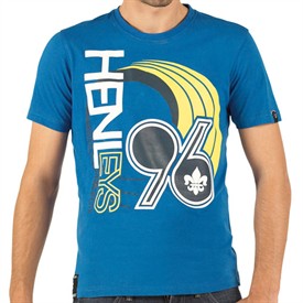 Henleys Mens Bellick Print T-Shirt Cobalt