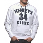 Henleys Mens Elite Hoody White/Navy