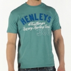 Henleys Mens Harold T-Shirt Seaspray/Victoria Blue/White
