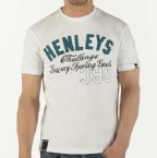 Henleys Mens Harold T-Shirt White/Seaspray/Navy