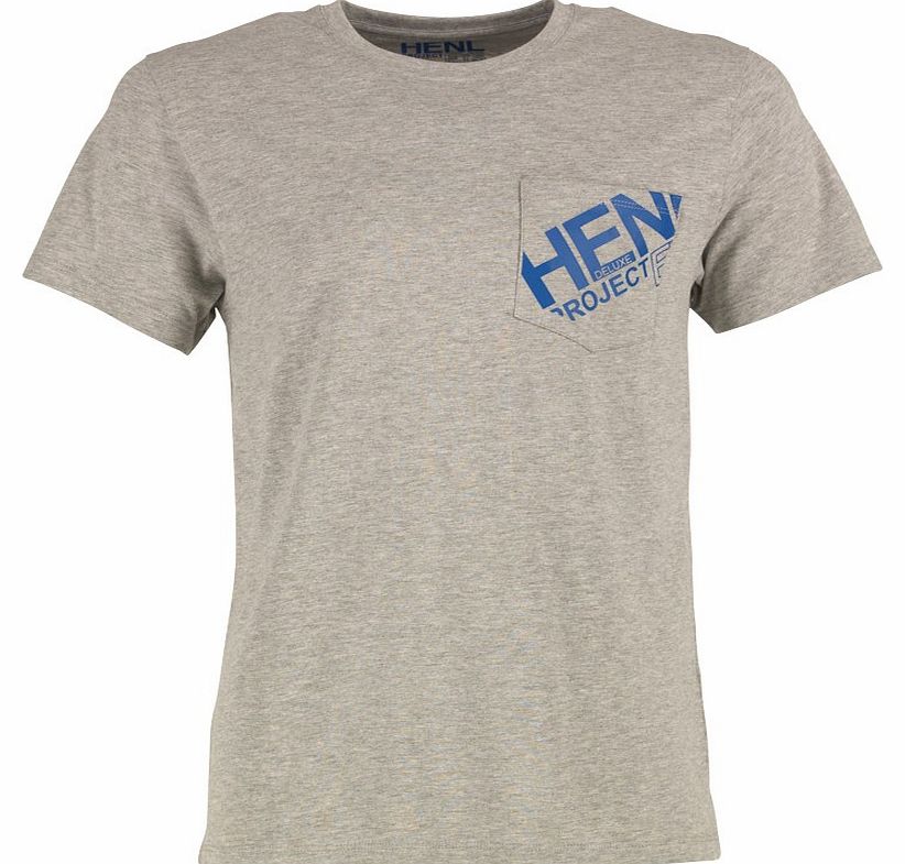 Henleys Mens Pocket T-Shirt Grey