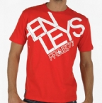 Henleys Mens Scubar T-Shirt Red/White Gloss