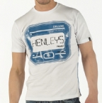 Henleys Mens Watcher T-Shirt White/Cobalt