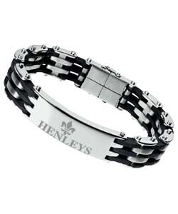 Henleys Stainless Steel and Rubber ID Bracelet