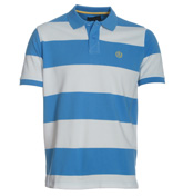 Henri Lloyd Barry Blue and White Stripe Pique
