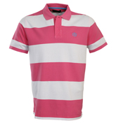 Henri Lloyd Barry Pink and White Stripe Pique
