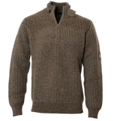 Henri Lloyd Beige 1/4 Zip Sweater