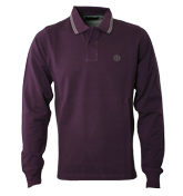 Byron Purple Long Sleeve Polo Shirt