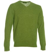 Carter Moss Green V-Neck Sweater
