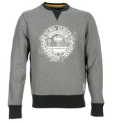 Cliff Grey Sweatshirt with Velour Logo