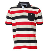 Delfino Navy, White, Grey and Red