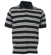 Henri Lloyd Denstone Navy Stripe Pique Polo Shirt