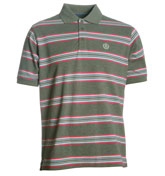 Henri Lloyd Lehar Grey Stripe Pique Polo Shirt