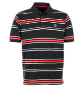Locura Navy Striped Polo Shirt