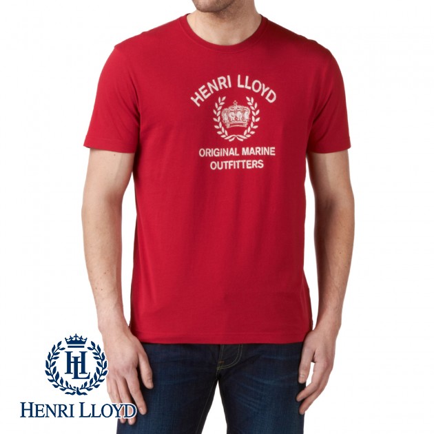 Mens Henri Lloyd Lasata T-Shirt - Signal Red