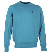 Moray Crystal Blue Crew Neck Sweater