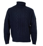 Henri Lloyd Navy Roll Neck Sweater