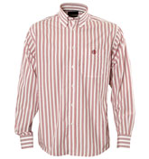 Henri Lloyd Red and White Stripe Long Sleeve Shirt