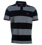 Henri Lloyd Rene Navy Stripe Pique Polo Shirt