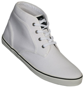 Henri Lloyd Riviera Mid White Canvas Boots