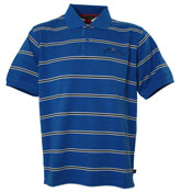 Henri Lloyd Royal Blue Stripe Pique Polo Shirt