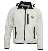 Silver and Black Hooded Jacket