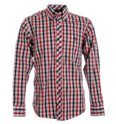 Skerry Red, Navy and White Check Shirt