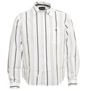White and Blue Stripe Long Sleeve Shirt