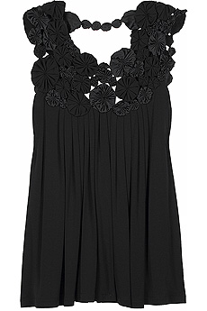 Rosette neckline top