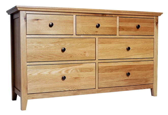 Rustic Oak 3 over 4 Drawer Chest