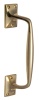 Brass Cranked Pull Handle 12in