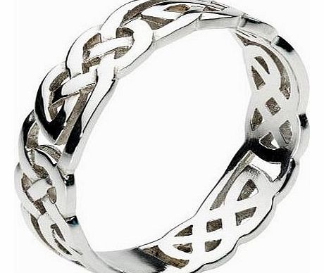 Heritage Celtic Open Knotwork Band Ring- Size R