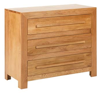 Caley Solid Oak 3 Drawer Chest