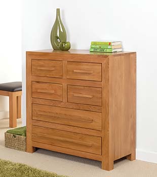 Caley Solid Oak 4+2 Drawer Chest