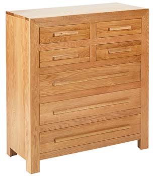 Caley Solid Oak 4+3 Drawer Chest