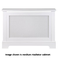 Heritage Radiator Cabinet - White Lacquered Mini Size 770x815mm
