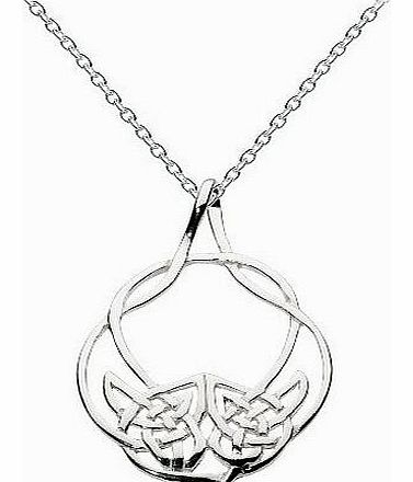 Heritage Womens Sterling Silver Celtic Large Open Woven Necklace 9212HP, 18``