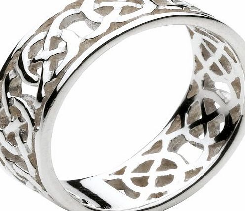 Heritage Womens Sterling Silver Celtic Open Knotwork Edged Ring 2285HPT