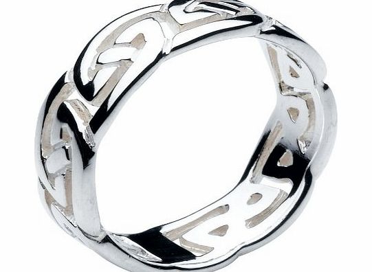 Heritage Womens Sterling Silver Celtic Open Wavy Knotwork Ring 2286HPL