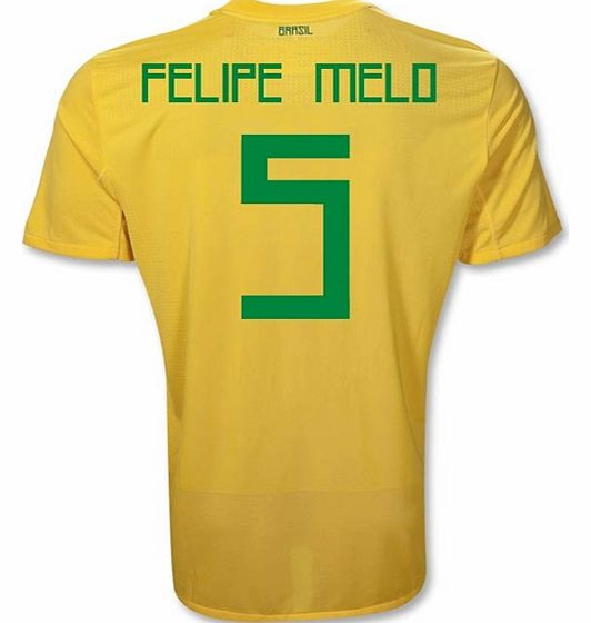 Nike 2011-12 Brazil Nike Home Shirt (Felipe Melo 5)