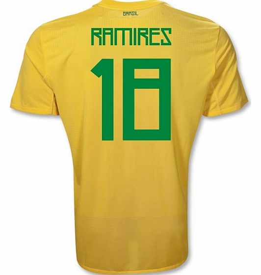 Hero Shirts Nike 2011-12 Brazil Nike Home Shirt (Ramires 18)