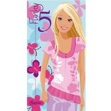 Barbie Birthday Card Age 5 Size 125 x 234mm