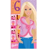 Barbie Birthday Card Age 6 Size 125 x 234mm