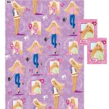 Heroes for Kids Barbie Everyday Gift Wrapping Set - Gift Wrap (2 sheets) and Tags (2) set