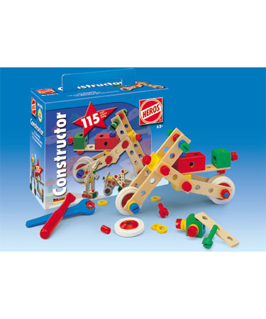 Heros Wooden Toys 115 pc CONSTRUCTOR SET