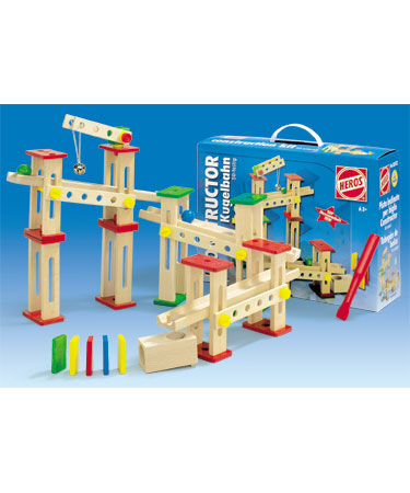 Heros Wooden Toys 50 pc HELTER-SKELTER CONSTRUCTION KIT.