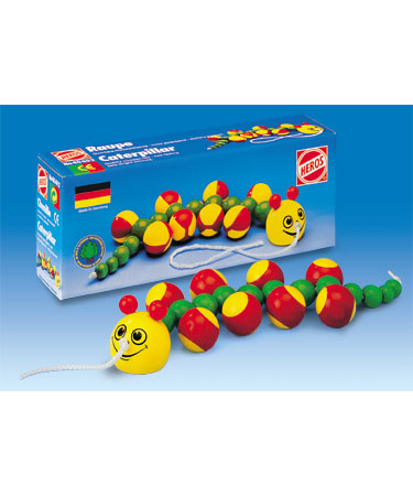 Heros Wooden Toys PULL ALONG CATERPILLAR