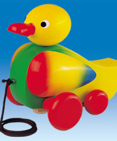 Heros Wooden Toys PULL ALONG DUCK.